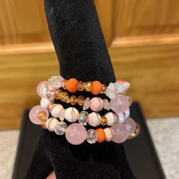 Bracelet Bundle - 4 Stretch Bracelets with Charms - Picture 4 of 5